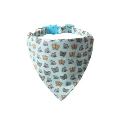 New Pet products Custom Printing animal series cat collar bowknot bandana with bell kitten collar