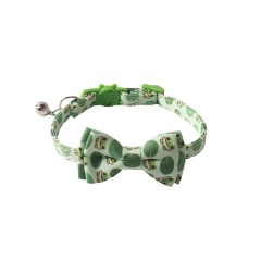 New Pet products Custom Printing animal series cat collar bowknot bandana with bell kitten collar