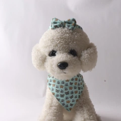 Amigo New Pet products Custom Printing animal series cat collar bowknot bandana with bell kitten collar