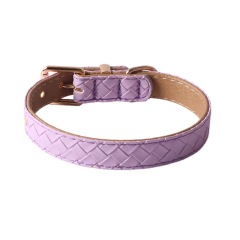 Weave PU soft dog collar and leash set solid stylish pet leads supplier pets products accessories hot