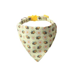 New Pet products Custom Printing animal series cat collar bowknot bandana with bell kitten collar
