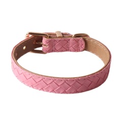 Weave PU soft dog collar and leash set solid stylish pet leads supplier pets products accessories hot
