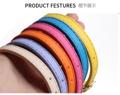 Pet multi-color cat collar PU