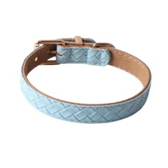 Weave PU soft dog collar and leash set solid stylish pet leads supplier pets products accessories hot