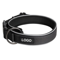 Adjustable Custom Dog Collar Nylon Dog Collar , Dog Collar Buckle Soft Neoprene Padded