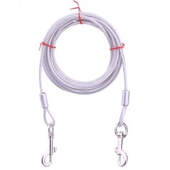 Amazon pet traction rope dog iron chain double-ended one-to-two wire rope traction rope dog pile fixed rope