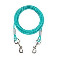 Amazon pet traction rope dog iron chain double-ended one-to-two wire rope traction rope dog pile fixed rope