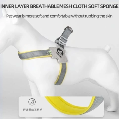New style dog chest strap, saddle style pet chest strap, breathable reflective dog strap, pet leash