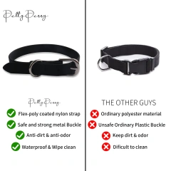 2024 New Product Outdoor Sport Training Pvc Dog Collar Waterproof Durable Factory Pet Collar With Metal Hardware