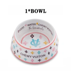 Luxury Brand Designer Dog Bowl Ceramics Bowls Placemat Puppy Cat Feeder Non-slip Crash French Bulldog Bowl For Small Dogs