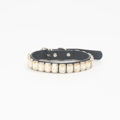 Luxury Dog Collar Rhinestone Pet Necklace PU Leather Adjustable Cat Dog Collar Small Medium Large Dog Pet Accessories Supplies
