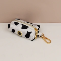 New Arrival Customized Designer Logo Gray lattice on Soft Cotton Dog Collar Leashes Harness Poo Bag Holder Bow Set Animal 06