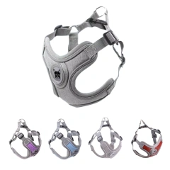 Dog Harness Leash Set Adjustable Pet Harness Vest For Small Large Dog Cat Reflective Mesh Puppy Cat Chest Strap Dog Accessories