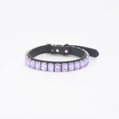 Luxury Dog Collar Rhinestone Pet Necklace PU Leather Adjustable Cat Dog Collar Small Medium Large Dog Pet Accessories Supplies