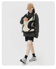 Travel Chest Sling Bag Pet Front Cat Dog Carrier Breathable Canvas Portable Backpack Cross Shoulder Strap