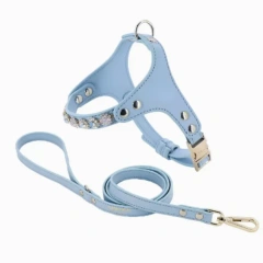Adjustable Hot Drilling Bow Pet Chest Strap Cat Leash Rope Set Small Dog Collar Chest Back Dog Strap Small Dog Pet Supplies