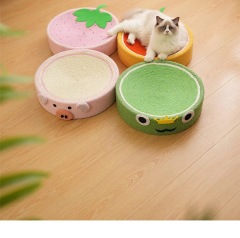 Cat Scratcher 2 In 1 Cat Anti Scratch Bed Cute Shape Cat Scratching Bed Round Cat Scratch Protection Paw Toy Gatos Accesorios