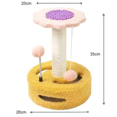 Cat Scratching Post and Kitten Scratching Post Purr-Babies to Scratch Made from Sisal and Plush Cat Scratcher Kitten Toy