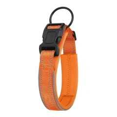 Reflective Dog Collar with Removable Airtag Protective Case WaterProof Pitbull French Bulldog Necklace Anti-Lost Dog Accessories