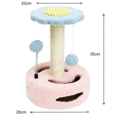 Cat Scratching Post and Kitten Scratching Post Purr-Babies to Scratch Made from Sisal and Plush Cat Scratcher Kitten Toy