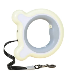 LED retractable dog leash, reflective flashlight, one-button brake, suitable for small and medium-sized dog walking leash