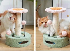 Cat Scratching Post and Kitten Scratching Post Purr-Babies to Scratch Made from Sisal and Plush Cat Scratcher Kitten Toy