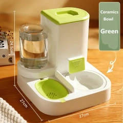 Factory Wholesale Nonslip Automatic Pet Food Feeders Water Dispenser 2 In 1 Dog Cat Bowls Drinking Fountain
