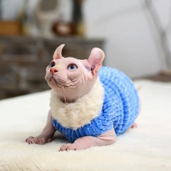 Devon Rex Thickening Plush Coat Cat Sweater Costume Sphynix Clothes Katten Sphynx Pullover Clothing Products for Winter Outwear