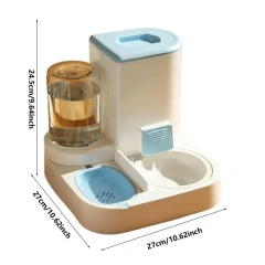 Factory Wholesale Nonslip Automatic Pet Food Feeders Water Dispenser 2 In 1 Dog Cat Bowls Drinking Fountain