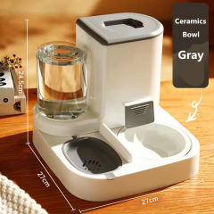 Factory Wholesale Nonslip Automatic Pet Food Feeders Water Dispenser 2 In 1 Dog Cat Bowls Drinking Fountain