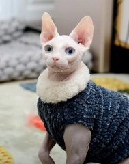 Devon Rex Thickening Plush Coat Cat Sweater Costume Sphynix Clothes Katten Sphynx Pullover Clothing Products for Winter Outwear
