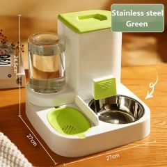 Factory Wholesale Nonslip Automatic Pet Food Feeders Water Dispenser 2 In 1 Dog Cat Bowls Drinking Fountain