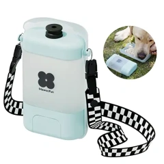 Mewoofun Portable Dog Water Bottle Foldable Dog Drinking BottleLeak Proof Water Bottle for Dogs and Cats with Strap 400ml