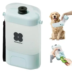 Mewoofun Portable Dog Water Bottle Foldable Dog Drinking BottleLeak Proof Water Bottle for Dogs and Cats with Strap 400ml
