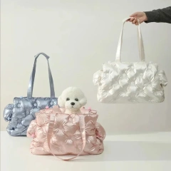 Winter Pet Carrier Bag Warm Pet Handbag for Small Dog Cat Portable Pet Travel Bag for Puppy One Shoulder Dog Outdoor Carry Bag