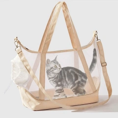 Cat Carrier Breathable Mesh Pet Travel Carrier for Cats, Dogs Puppy Comfort Portable Folding Pet Carrier Bag