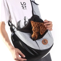 Warm Pet Bag Striped Small Dog Should Bag Cat Carrier Teddy Bag Pet Handbag for Puppy