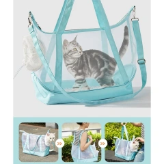 Cat Carrier Breathable Mesh Pet Travel Carrier for Cats, Dogs Puppy Comfort Portable Folding Pet Carrier Bag