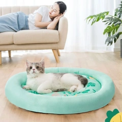 S-L Summer Cooling Pet Dog Mat Ice Pad Dog Sleeping Round Mats For Dogs Cats Pet Kennel Top Quality Cool Cold Silk Dog Bed