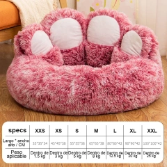 Kimpets Dog Sofa Beds Nest For Cat Nest Creative Cute Bear Paw Long Hair Warm All Seasonal Universal Dog Nest Mat Accessories