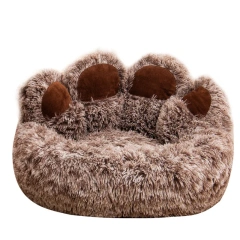 Kimpets Dog Sofa Beds Nest For Cat Nest Creative Cute Bear Paw Long Hair Warm All Seasonal Universal Dog Nest Mat Accessories