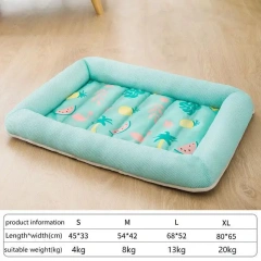 S-L Summer Cooling Pet Dog Mat Ice Pad Dog Sleeping Round Mats For Dogs Cats Pet Kennel Top Quality Cool Cold Silk Dog Bed