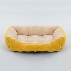 Bed for Dog Cat Pet Square Plush Kennel Medium Small Dog Sofa Bed Cushion Pet Calming Dog Bed House Pet Supplies Accessories