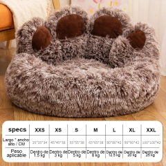 Kimpets Dog Sofa Beds Nest For Cat Nest Creative Cute Bear Paw Long Hair Warm All Seasonal Universal Dog Nest Mat Accessories