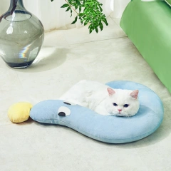 Cat Summer U-shaped Small Pillow Dog Fashion Neck Protection Deep Sleep Soft Calming Toy Teddy Bear Pomeranian Supplies Dog Mat