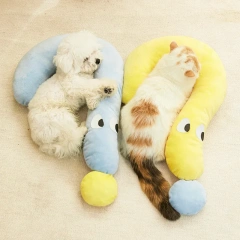 Cat Summer U-shaped Small Pillow Dog Fashion Neck Protection Deep Sleep Soft Calming Toy Teddy Bear Pomeranian Supplies Dog Mat