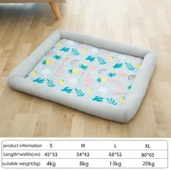 S-L Summer Cooling Pet Dog Mat Ice Pad Dog Sleeping Round Mats For Dogs Cats Pet Kennel Top Quality Cool Cold Silk Dog Bed