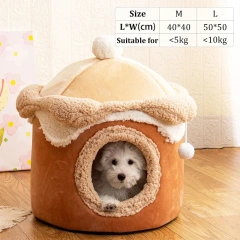 2023 Winter Cozy Pet House Dogs Soft Nest Kennel Sleeping Cave Cat Dog Puppy Warm Thickening Tents Bed Nest For Small Dogs Cats