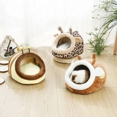 Super Warm Pet Sleep House Hamster Nest Cute Giraffe Shape Guinea Pig Cage Small Animal Accessories zabawki dla świnek morskich