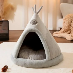 Winter Warm Pet House Dog Soft Nest Kennel Cozy Sleeping Cave Cat Dog Puppy Christmas Tents Bed Nest For Small Medium Dogs Cats
